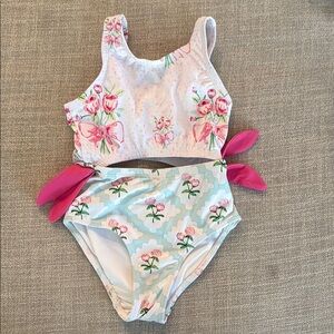 Floral Two-Piece Swimsuit for Kids